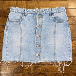 PacSun button up denim skirt